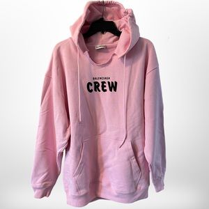 Balenciaga Pink Crew Hoodie Medium